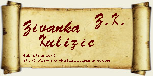 Živanka Kulizić vizit kartica